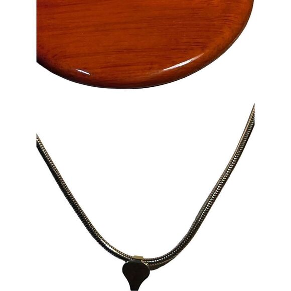 Vintage Hand Painted Oval Porcelain Floral Scene Pendant Necklace - Picture 8 of 8